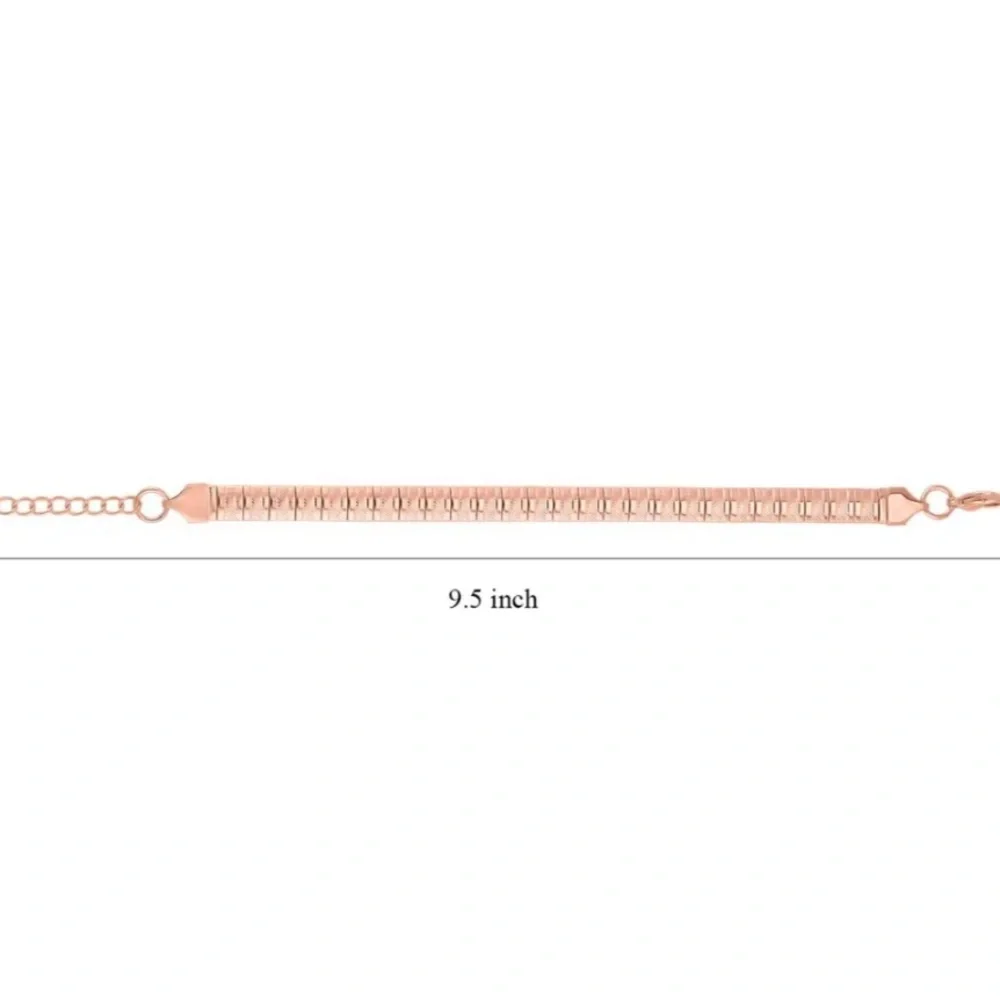 ION Plated Rose Gold over Stainless Steel Bracelet